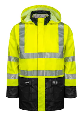 Lyngsoe Hi-Vis Winter Jacket in PU Quality LR4379 Winddicht