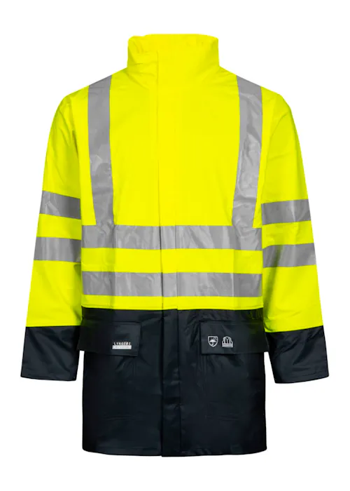 Lyngsoe LR3055 Veste de pluie Hi-Vis étanche à l’eau coupe-vent