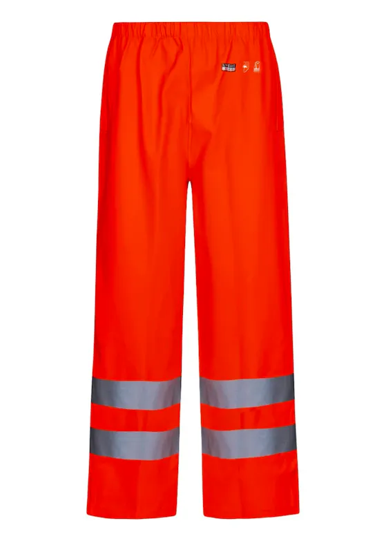 Lyngsoe Hi-Vis Rain Trousers in PU Quality LR52