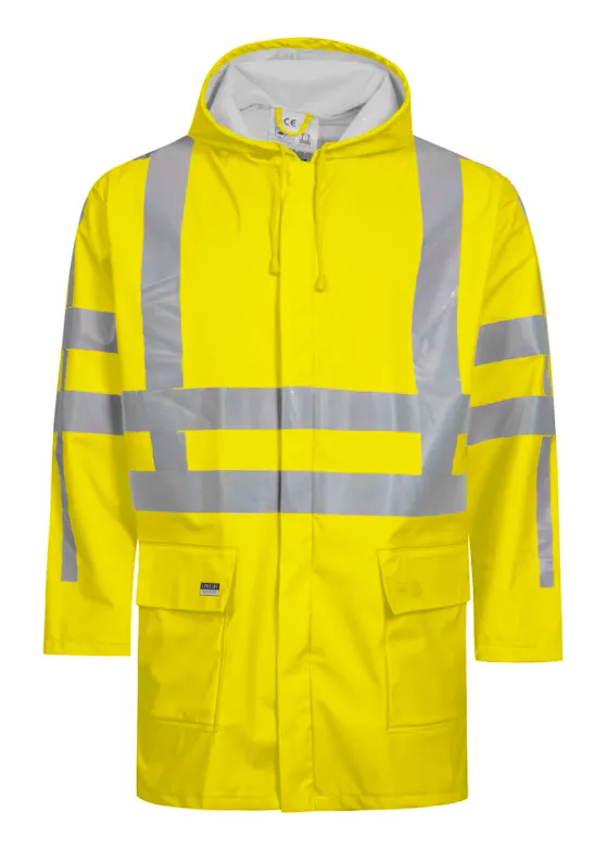 Lyngsoe Hi-Vis Rain Jacket in PU Quality with RWS-Reflexes LR75-RWS