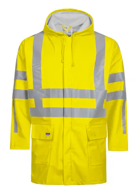 Lyngsoe Hi-Vis Rain Jacket in PU Quality with Detachable Quilted Lining and RWS-Reflexes LR78-COM
