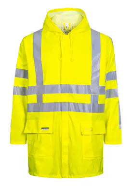 Lyngsoe Hi-Vis Rain Jacket in PU Quality LR55