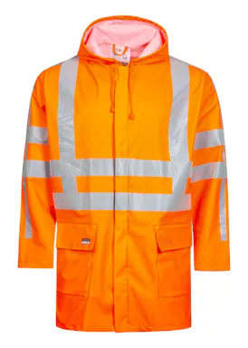 Lyngsoe Hi-Vis Rain Jacket in PU Quality with RWS-Reflexes LR75-RWS