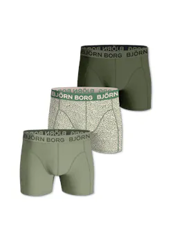Björn Borg Boxer Multi 3-Pack Legergroen, Blauw