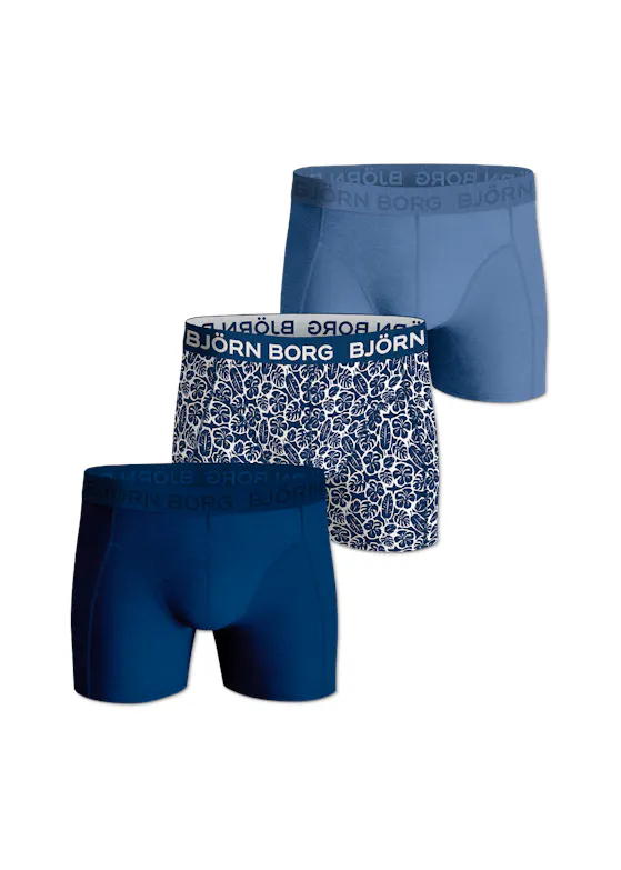 Björn Borg Boxer Multi 3-Pack Legergroen, Blauw