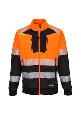 Portwest DX4 Sweatshirt met Rits Klasse 1 DX490 Hi-Vis