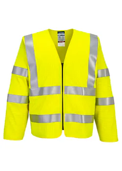 Portwest Bizflame FR Vest met Lange Mouwen en Rits FR616 Hi-Vis