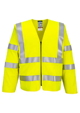 Portwest Bizflame FR Vest met Lange Mouwen en Rits FR616 Hi-Vis
