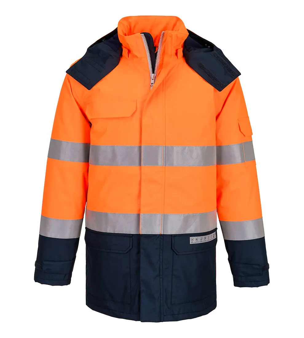 High Vis Orange/Marineblau