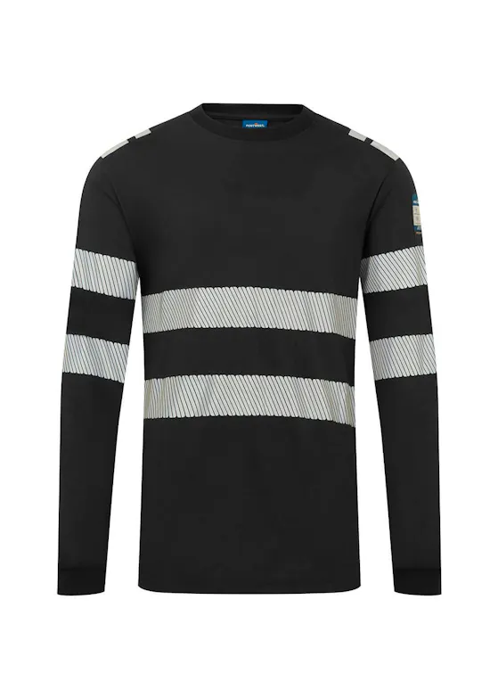 Portwest PW3 Modaflame gestricktes FR-T-Shirt mit langen Ärmeln FR732 Hi-Vis