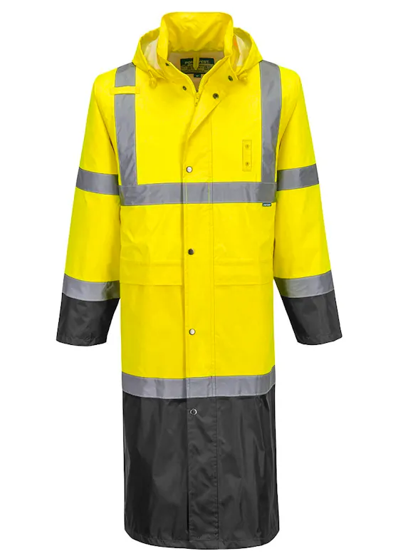 Portwest Contrast Raincoat 122cm H446 Hi-Vis