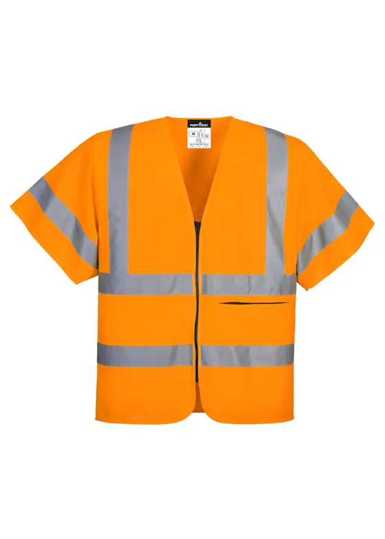 Portwest Vest met Rits en Halve Mouwen C372 Reflecterend