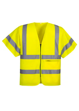 Portwest Vest met Rits en Halve Mouwen C372 Reflecterend