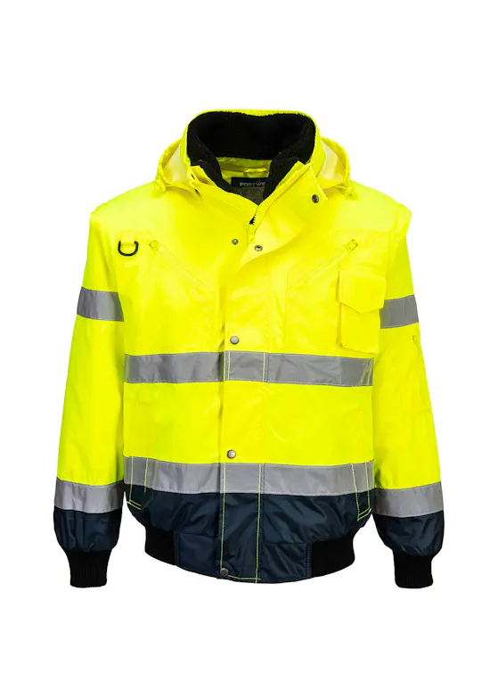 Portwest Hi-Vis-Kontrast-Bomber-Arbeitsjacke