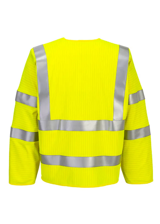Portwest Bizflame FR Vest met Lange Mouwen en Rits FR616 Hi-Vis
