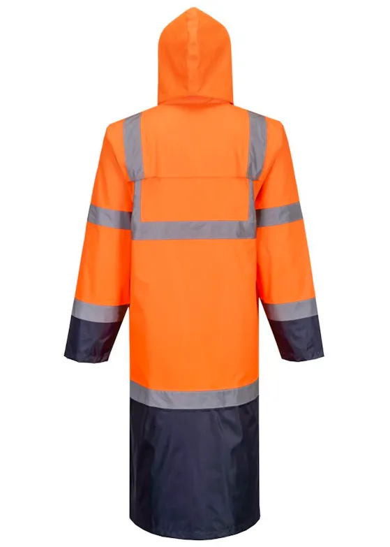 Portwest Contrast Raincoat 122cm H446 Hi-Vis