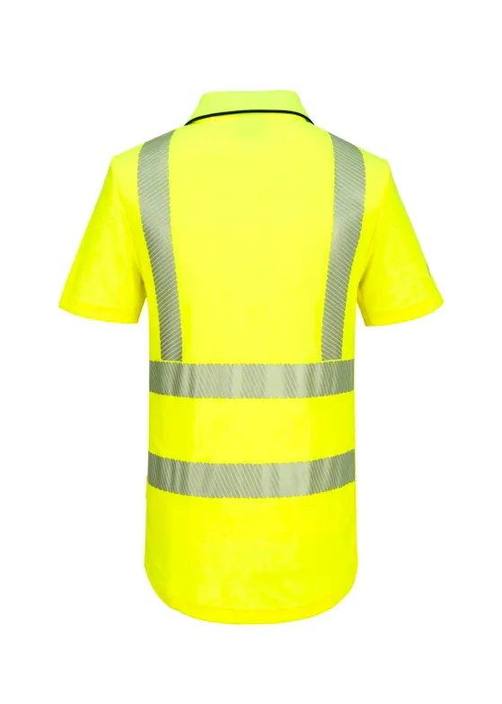 Portwest KX3 Polo Korte Mouw met Rits KX302 Hi-Vis