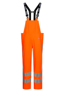 Lyngsoe Pantalon de pluie Hi-Vis Bib'n'Brace en qualité PU avec RWS-Reflexes LR79-RWS