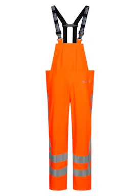 Lyngsoe Hi-Vis Rain Bib'n'Brace Trousers in PU Quality with RWS-Reflexes LR79-RWS