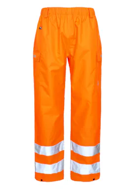 Lyngsoe Breathable Hi-Vis Shell Trousers made of lightweight, tear-resistant fabric — FOX6052 — Reflective