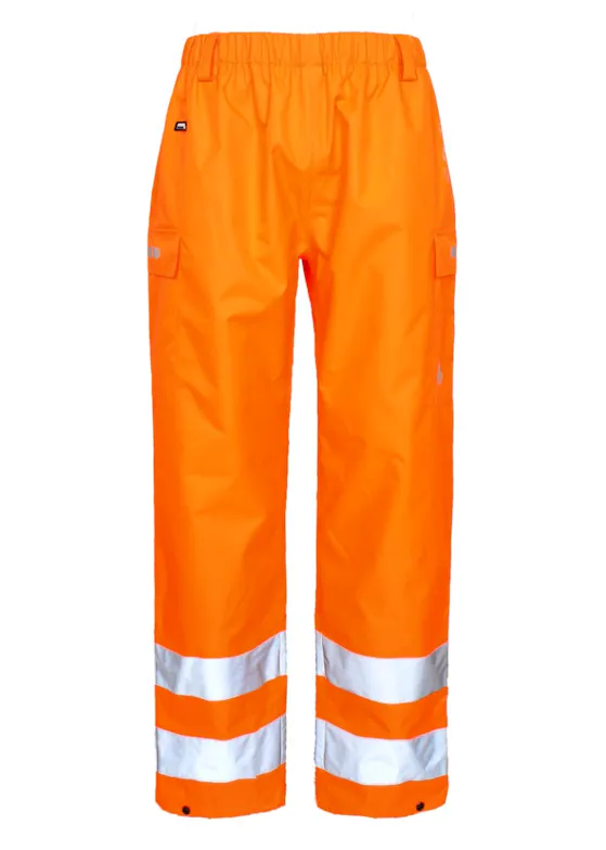 Lyngsoe Breathable Hi-Vis Shell Trousers made of lightweight, tear-resistant fabric — FOX6052 — Reflective