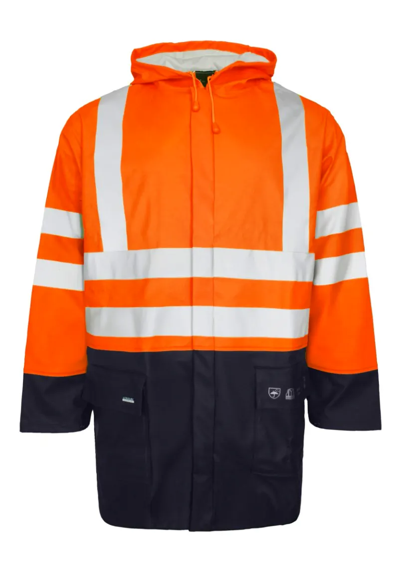 High Vis Orange/Marineblau