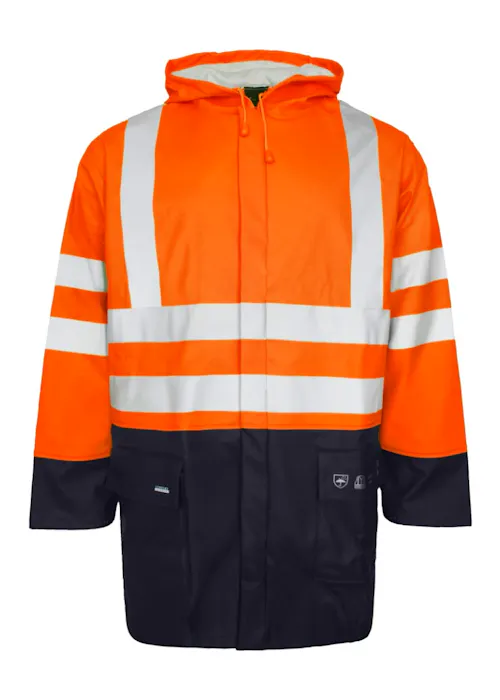 Lyngsoe FR-LR6055 Regenjack Hi-Vis Brandvertragend Waterdicht Winddicht