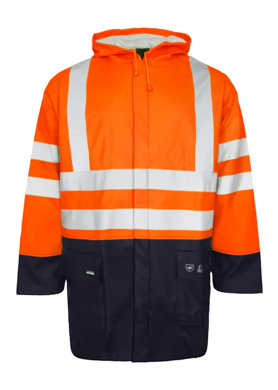 Lyngsoe FR-LR6055 Regenjacke, Hi-Vis, flammhemmend, wasserdicht, winddicht