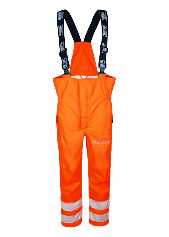 Lyngsoe Multinorm Hi-Vis Bib'n'Brace Trousers in Heavy Tear-Resistant Quality ARC-LR19059 Brandvertragend