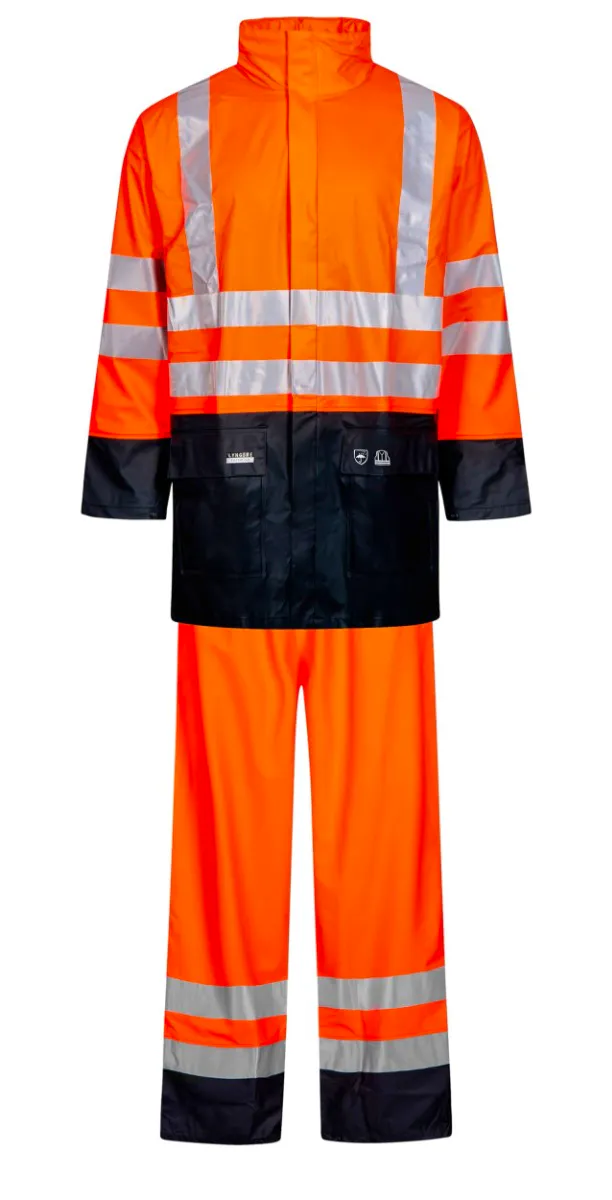 High Vis Oranje/Marineblauw
