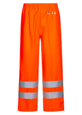 Lyngsoe Hi-Vis Rain Trousers in PU Quality LR52
