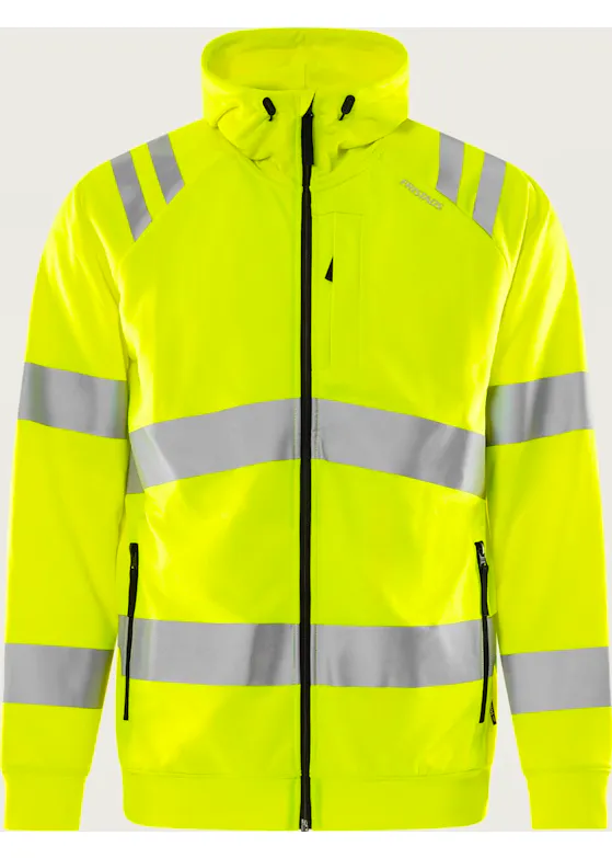 Fristads 301878 High-Vis-Sweatjacke mit Kapuze, Klasse 3, 7865 GPSW