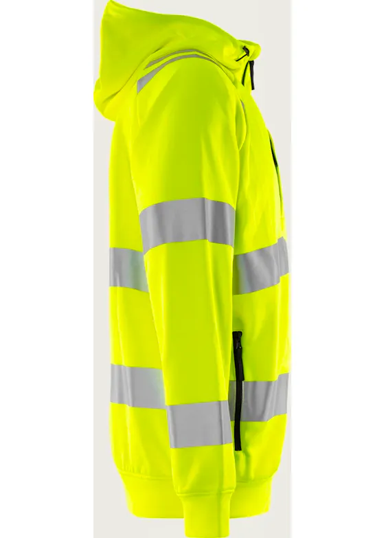 Fristads 301878 High-Vis-Sweatjacke mit Kapuze, Klasse 3, 7865 GPSW