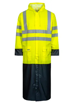 Lyngsoe Veste de pluie haute visibilité en qualité PU, longueur 100 cm LR8030 thumbnail (vignette)