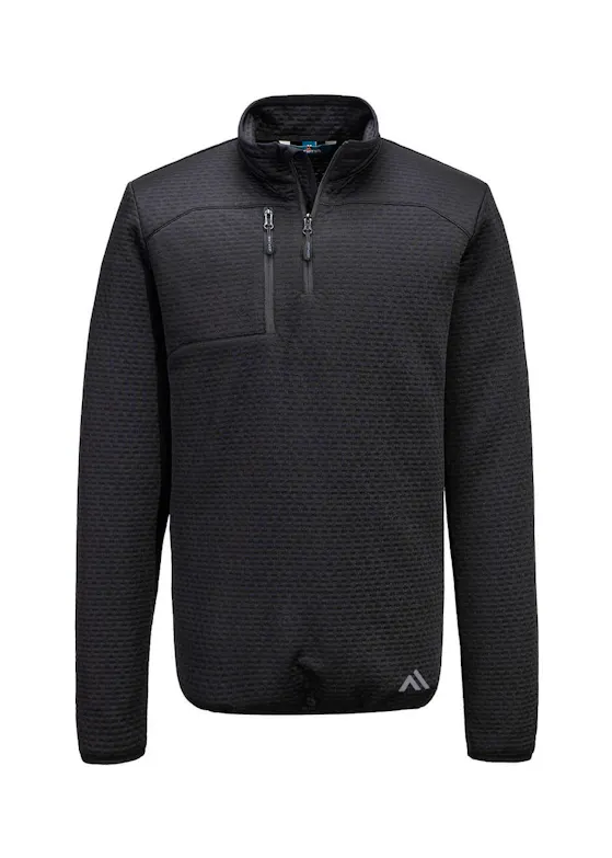 Portwest KX376 KX3 sportlich strukturiertes Sweatshirt mit 1/4-Reißverschluss Regular Street-Fit