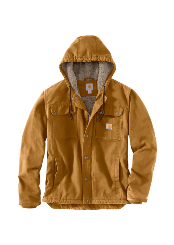 Carhartt Relaxed-Fit Washed-Duck Sherpa-Lined Utility Jacket