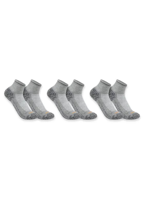 Carhartt Force Midweight Quarter Socks 3-Pack SQ5283M