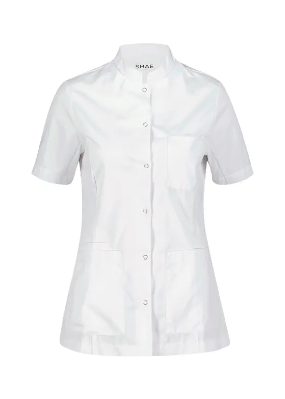 SHAE Care Kasack Laura Short weiß 50044A