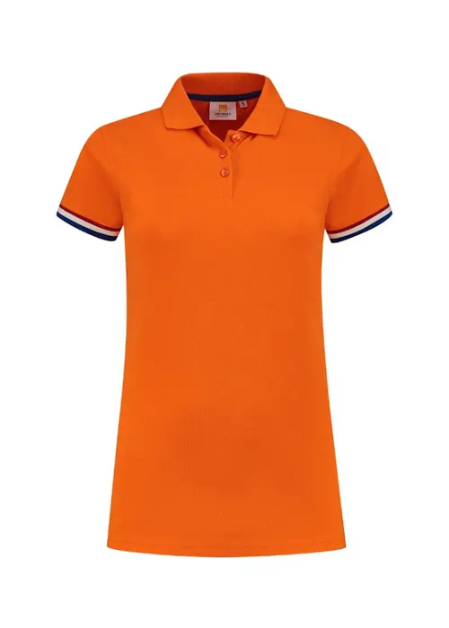 L&S LEM3503 Poloshirt Flag SS Double Lacoste Piqué Dames