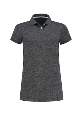 L&S LEM3550 Poloshirt Heather Mix Short Sleeves Piqué Dames