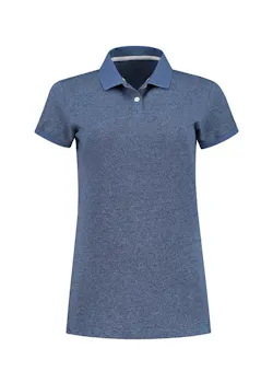 L&S LEM3550 Poloshirt Heather Mix Short Sleeves Piqué Dames miniatuur