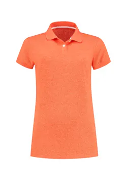 L&S LEM3550 Poloshirt Heather Mix Short Sleeves Piqué Dames miniatuur