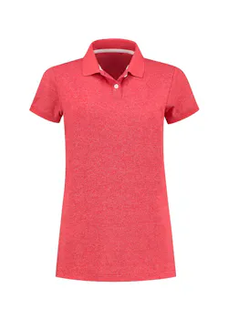 L&S LEM3550 Poloshirt Heather Mix Short Sleeves Piqué Dames miniatuur