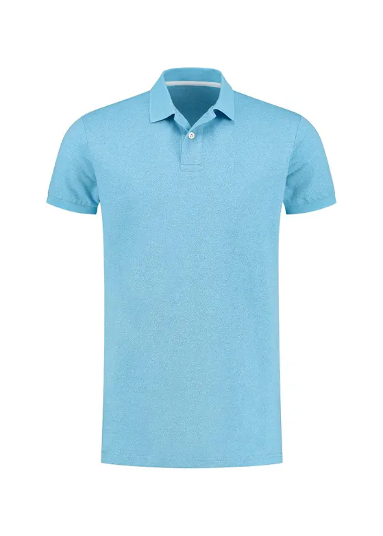 L&S LEM3552 Poloshirt Heather Mix Short Sleeves