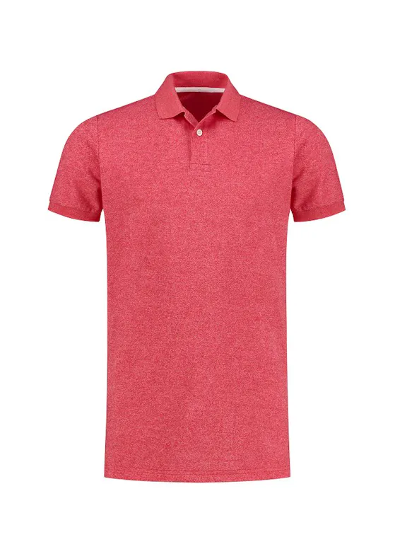 L&S LEM3552 Poloshirt Heather Mix Short Sleeves