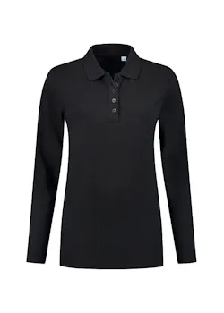 L&S LEM3574 Poloshirt Basic Cotton Elastane Long Sleeves Dames
