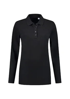 L&S LEM3574 Poloshirt Basic Cotton Elastane Long Sleeves Dames