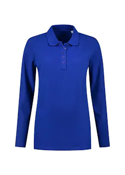 L&S LEM3574 polo Basic Cotton Elastane manches longues pour femmes thumbnail (vignette)