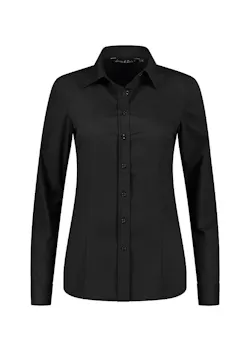 L&S LEM3923 Shirt Long Sleeves Stretch Poly-Cotton Mix Poplin Dames