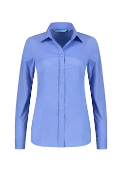 L&S LEM3923 Shirt Long Sleeves Stretch Poly-Cotton Mix Poplin Dames miniatuur